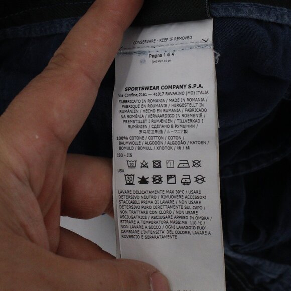 Stone Island Cargo Pants Men 30 Type SL Blue garment dyed trouser Cotton Pockets - Picture 14 of 15